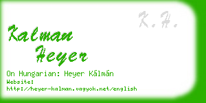kalman heyer business card